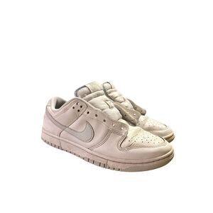 Nike Dunk Low Retro Shoes Mens SZ 8 White/Pure Platinum DV0831-101 Used No Box